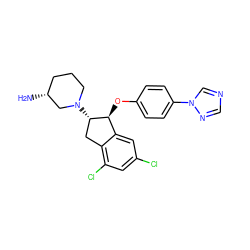 N[C@@H]1CCCN([C@H]2Cc3c(Cl)cc(Cl)cc3[C@@H]2Oc2ccc(-n3cncn3)cc2)C1 ZINC000118258912