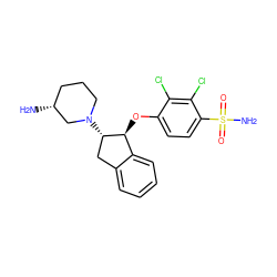 N[C@@H]1CCCN([C@H]2Cc3ccccc3[C@@H]2Oc2ccc(S(N)(=O)=O)c(Cl)c2Cl)C1 ZINC001772642472