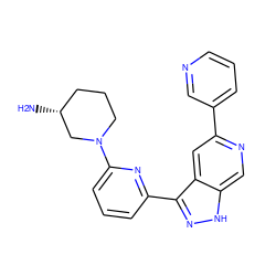 N[C@@H]1CCCN(c2cccc(-c3n[nH]c4cnc(-c5cccnc5)cc34)n2)C1 ZINC000205242666