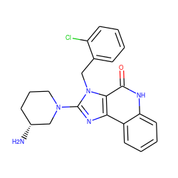 N[C@@H]1CCCN(c2nc3c4ccccc4[nH]c(=O)c3n2Cc2ccccc2Cl)C1 ZINC000095562465