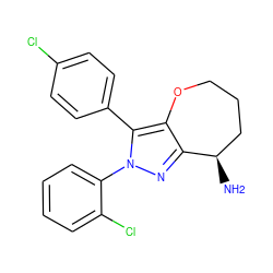 N[C@@H]1CCCOc2c1nn(-c1ccccc1Cl)c2-c1ccc(Cl)cc1 ZINC000084651982