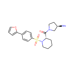 N[C@@H]1CCN(C(=O)[C@@H]2CCCCN2S(=O)(=O)c2ccc(-c3ccco3)cc2)C1 ZINC000040410171