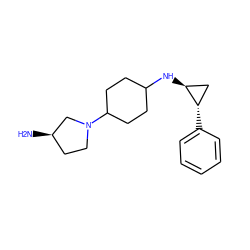 N[C@@H]1CCN(C2CCC(N[C@H]3C[C@@H]3c3ccccc3)CC2)C1 ZINC000149642011