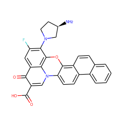 N[C@@H]1CCN(c2c(F)cc3c(=O)c(C(=O)O)cn4c5ccc6c7ccccc7ccc6c5oc2c34)C1 ZINC000001658939