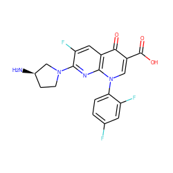 N[C@@H]1CCN(c2nc3c(cc2F)c(=O)c(C(=O)O)cn3-c2ccc(F)cc2F)C1 ZINC000021983587