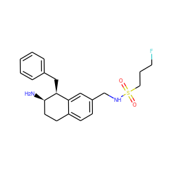 N[C@@H]1CCc2ccc(CNS(=O)(=O)CCCF)cc2[C@@H]1Cc1ccccc1 ZINC000142928634