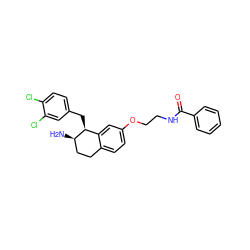 N[C@@H]1CCc2ccc(OCCNC(=O)c3ccccc3)cc2[C@@H]1Cc1ccc(Cl)c(Cl)c1 ZINC000088260736