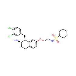 N[C@@H]1CCc2ccc(OCCNS(=O)(=O)C3CCCCC3)cc2[C@@H]1Cc1ccc(Cl)c(Cl)c1 ZINC000142761938