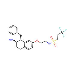 N[C@@H]1CCc2ccc(OCCNS(=O)(=O)CCC(F)(F)F)cc2[C@@H]1Cc1ccccc1 ZINC000143483729