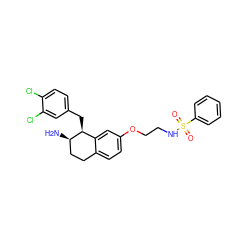 N[C@@H]1CCc2ccc(OCCNS(=O)(=O)c3ccccc3)cc2[C@@H]1Cc1ccc(Cl)c(Cl)c1 ZINC000088260541