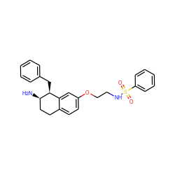 N[C@@H]1CCc2ccc(OCCNS(=O)(=O)c3ccccc3)cc2[C@@H]1Cc1ccccc1 ZINC000142566406