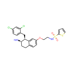 N[C@@H]1CCc2ccc(OCCNS(=O)(=O)c3cccs3)cc2[C@@H]1Cc1ccc(Cl)cc1Cl ZINC000142555606