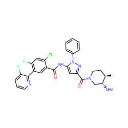 N[C@@H]1CN(C(=O)c2cc(NC(=O)c3cc(-c4ncccc4F)c(F)cc3Cl)n(-c3ccccc3)n2)CC[C@H]1F ZINC001772633585