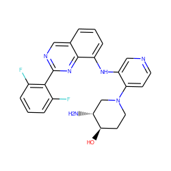 N[C@@H]1CN(c2ccncc2Nc2cccc3cnc(-c4c(F)cccc4F)nc23)CC[C@H]1O ZINC000116904103