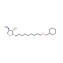 N[C@@H]1CO[C@@H](CCCCCCCCCOCC2CCCCC2)[C@H]1O ZINC001772625102