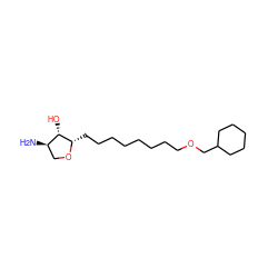 N[C@@H]1CO[C@@H](CCCCCCCCOCC2CCCCC2)[C@H]1O ZINC001772651315