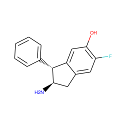 N[C@@H]1Cc2cc(F)c(O)cc2[C@H]1c1ccccc1 ZINC000013642482