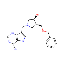 N[C@@H]1N=CNc2c(CN3C[C@@H](O)[C@@H](COCc4ccccc4)C3)c[nH]c21 ZINC000028468827