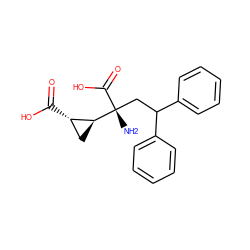 N[C@](CC(c1ccccc1)c1ccccc1)(C(=O)O)[C@H]1C[C@@H]1C(=O)O ZINC000013777296