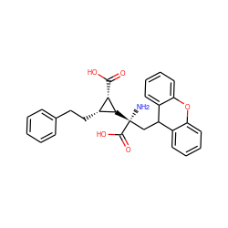 N[C@](CC1c2ccccc2Oc2ccccc21)(C(=O)O)[C@H]1[C@H](CCc2ccccc2)[C@@H]1C(=O)O ZINC000004394185