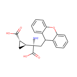 N[C@](CC1c2ccccc2Oc2ccccc21)(C(=O)O)[C@H]1C[C@@H]1C(=O)O ZINC000003826602