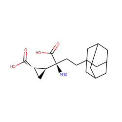 N[C@](CCC12CC3CC(CC(C3)C1)C2)(C(=O)O)[C@H]1C[C@@H]1C(=O)O ZINC000013777348