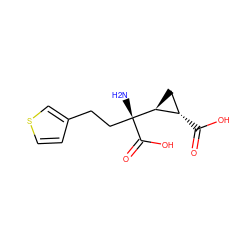 N[C@](CCc1ccsc1)(C(=O)O)[C@H]1C[C@@H]1C(=O)O ZINC000013777340