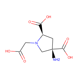 N[C@]1(C(=O)O)C[C@H](C(=O)O)N(CC(=O)O)C1 ZINC000029562491