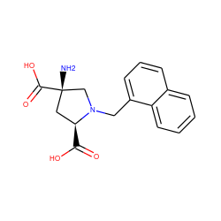 N[C@]1(C(=O)O)C[C@H](C(=O)O)N(Cc2cccc3ccccc23)C1 ZINC000038315920