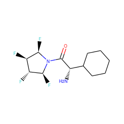 N[C@H](C(=O)N1[C@@H](F)[C@H](F)[C@@H](F)[C@H]1F)C1CCCCC1 ZINC000028524463