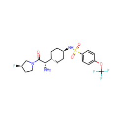 N[C@H](C(=O)N1CC[C@@H](F)C1)[C@H]1CC[C@H](NS(=O)(=O)c2ccc(OC(F)(F)F)cc2)CC1 ZINC000253687435