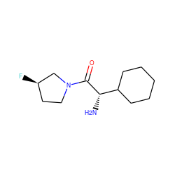 N[C@H](C(=O)N1CC[C@@H](F)C1)C1CCCCC1 ZINC000003959817