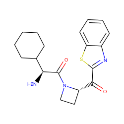 N[C@H](C(=O)N1CC[C@H]1C(=O)c1nc2ccccc2s1)C1CCCCC1 ZINC000029125772