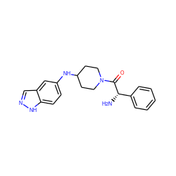 N[C@H](C(=O)N1CCC(Nc2ccc3[nH]ncc3c2)CC1)c1ccccc1 ZINC000028891722