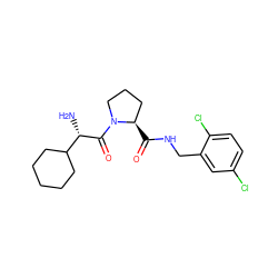 N[C@H](C(=O)N1CCC[C@H]1C(=O)NCc1cc(Cl)ccc1Cl)C1CCCCC1 ZINC000026665950