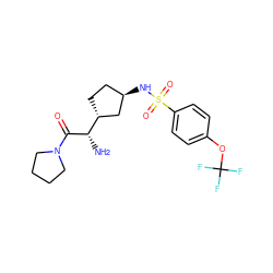 N[C@H](C(=O)N1CCCC1)[C@@H]1CC[C@@H](NS(=O)(=O)c2ccc(OC(F)(F)F)cc2)C1 ZINC000027979971