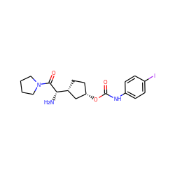 N[C@H](C(=O)N1CCCC1)[C@@H]1CC[C@H](OC(=O)Nc2ccc(I)cc2)C1 ZINC000027994037