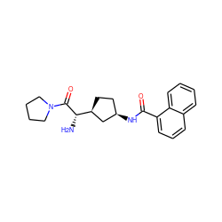 N[C@H](C(=O)N1CCCC1)[C@H]1CC[C@@H](NC(=O)c2cccc3ccccc23)C1 ZINC000027988552