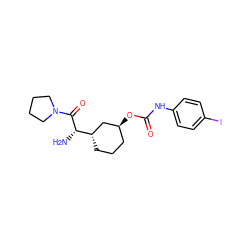 N[C@H](C(=O)N1CCCC1)[C@H]1CCC[C@H](OC(=O)Nc2ccc(I)cc2)C1 ZINC000027982360