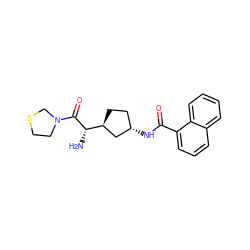 N[C@H](C(=O)N1CCSC1)[C@H]1CC[C@H](NC(=O)c2cccc3ccccc23)C1 ZINC000027898312