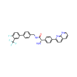 N[C@H](C(=O)NCc1ccc(-c2ccc(F)c(C(F)(F)F)c2)cc1)c1ccc(-c2ccc3cccnc3n2)cc1 ZINC000095573010