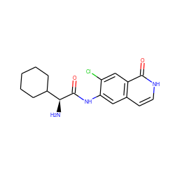 N[C@H](C(=O)Nc1cc2cc[nH]c(=O)c2cc1Cl)C1CCCCC1 ZINC000058583384