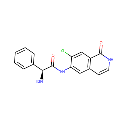 N[C@H](C(=O)Nc1cc2cc[nH]c(=O)c2cc1Cl)c1ccccc1 ZINC000084557228