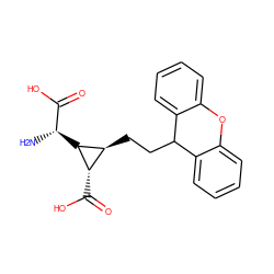 N[C@H](C(=O)O)[C@@H]1[C@@H](C(=O)O)[C@@H]1CCC1c2ccccc2Oc2ccccc21 ZINC000026578840