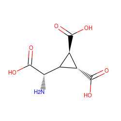 N[C@H](C(=O)O)C1[C@@H](C(=O)O)[C@@H]1C(=O)O ZINC000003995770