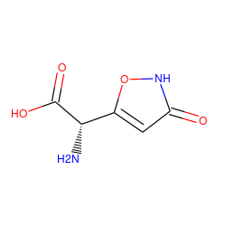 N[C@H](C(=O)O)c1cc(=O)[nH]o1 ZINC000001740317