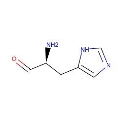 N[C@H](C=O)Cc1cnc[nH]1 ZINC000002043392