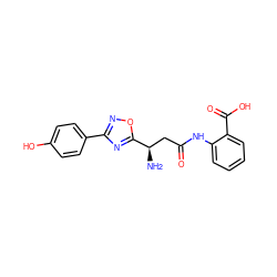 N[C@H](CC(=O)Nc1ccccc1C(=O)O)c1nc(-c2ccc(O)cc2)no1 ZINC000071332232