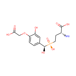 N[C@H](CC[P@](=O)(O)[C@@H](O)c1ccc(OCC(=O)O)c(O)c1)C(=O)O ZINC000149053200