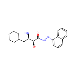 N[C@H](CC1CCCCC1)[C@H](O)C(=O)NNc1cccc2ccccc12 ZINC000027989131